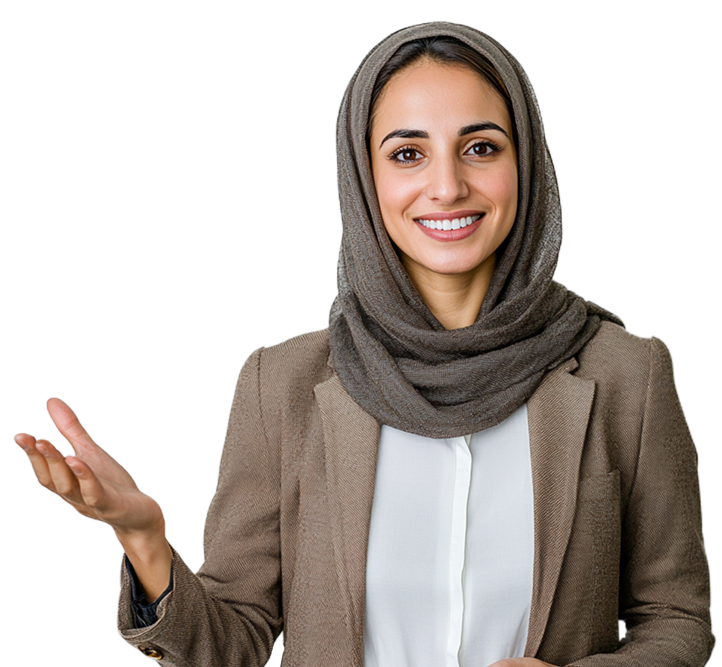 Illustration of a person with right hand reaching out